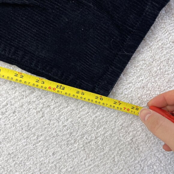 Y2K Refuge Denim Mom Black Corduroy Pants Women Sz XS Skater Punk Goth Baggy - Picture 6 of 9